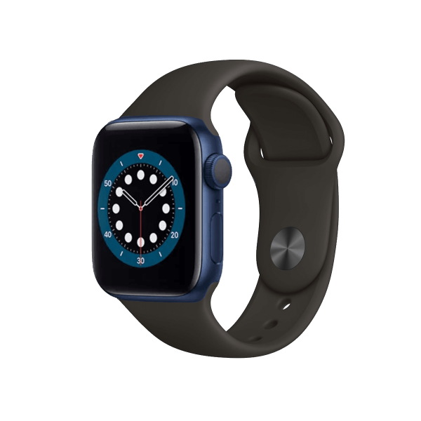 Refurbished Apple Watch Series 6 | 40mm | Aluminum Case Blue | Black Sport Band | GPS | WiFi + 4G