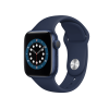 Refurbished Apple Watch Series 6 | 40mm | Aluminum Case Blue | Deep Navy Sport Band | GPS | WiFi + 4G
