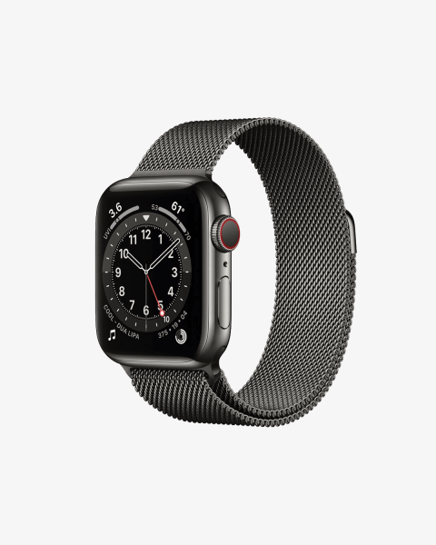 Refurbished Apple Watch Series 6 | 40mm | Stainless Steel Case Graphite | Graphite Milanese Strap | GPS | WiFi + 4G