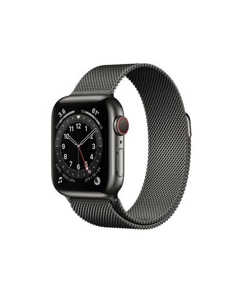 Refurbished Apple Watch Series 6 | 40mm | Stainless Steel Case Graphite | Graphite Milanese Strap | GPS | WiFi + 4G