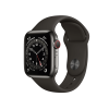 Refurbished Apple Watch Series 6 | 40mm | Stainless Steel Case Graphite | Black Sport Band | GPS | WiFi + 4G