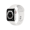 Refurbished Apple Watch Series 6 | 40mm | Stainless Steel Case Silver | White Sport Band | GPS | WiFi + 4G