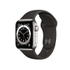 Refurbished Apple Watch Series 6 | 40mm | Stainless Steel Case Silver | Black Sport Band | GPS | WiFi + 4G