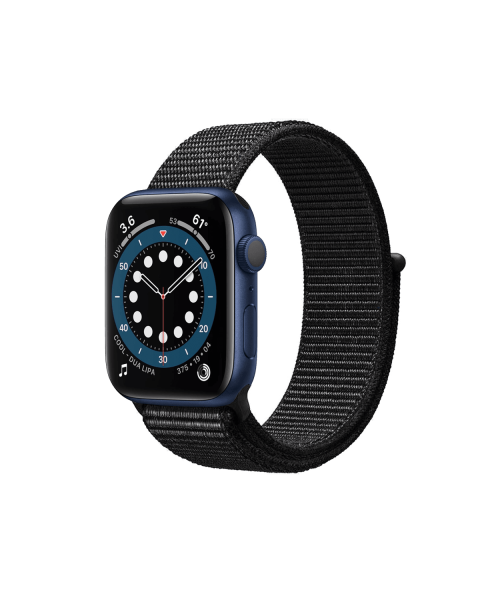 Refurbished Apple Watch Series 6 | 44mm | Aluminum Case Blue | Black Sport Loop | GPS | WiFi + 4G