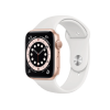 Refurbished Apple Watch Series 6 | 44mm | Aluminium Case Gold | White Sport Band | GPS | WiFi + 4G