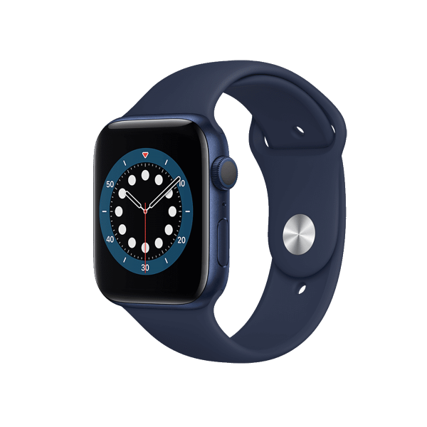 Refurbished Apple Watch Series 6 | 44mm | Aluminum Case Blue | Deep Navy Sport Band | GPS | WiFi + 4G