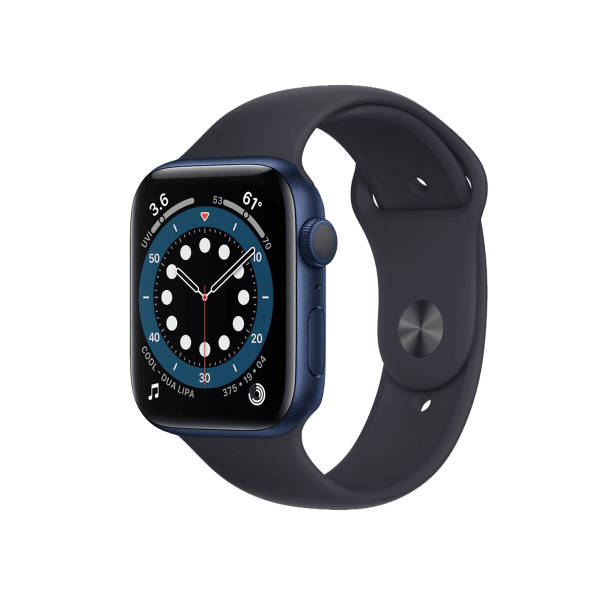 Refurbished Apple Watch Series 6 | 44mm | Aluminum Case Blue | Midnight Blue Sport Band | GPS | WiFi