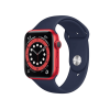 Refurbished Apple Watch Series 6 | 44mm | Aluminum Case Red | Deep Navy Sport Band | GPS | WiFi