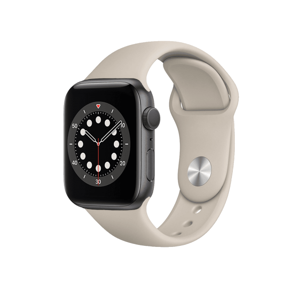 Refurbished Apple Watch Series 6 | 44mm | Aluminum Case Space Gray | Stone Sport Band | GPS | WiFi + 4G