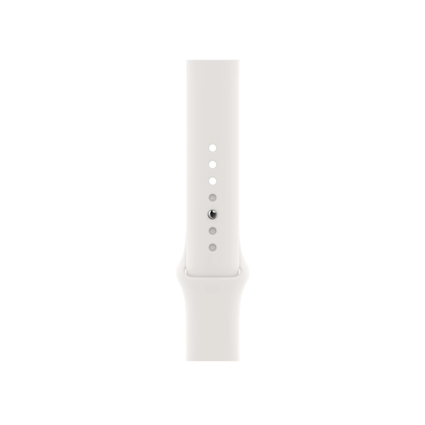 Refurbished Apple Watch Series 6 | 44mm | Stainless Steel Case Graphite | White Sport Band | GPS | WiFi + 4G