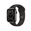 Refurbished Apple Watch Series 6 | 44mm | Stainless Steel Case Graphite | Black Sport Band | GPS | WiFi + 4G
