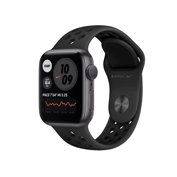 Refurbished Apple Watch Series 6 | 40mm | Aluminum Case Space Gray | Black Nike Sport Band | GPS | WiFi