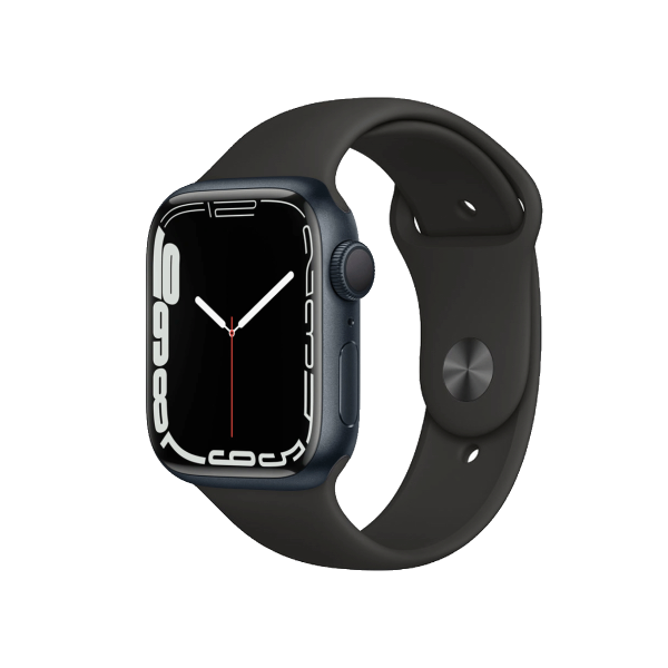 Refurbished Apple Watch Series 7 | 41mm | Aluminum Case Midnight Blue | Black Sport Band | GPS | WiFi
