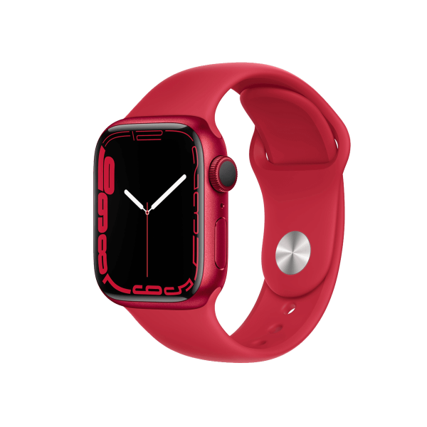 Refurbished Apple Watch Series 7 | 41mm | Aluminum Case Red | Red Sport Band | GPS | WiFi + 4G