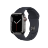 Refurbished Apple Watch Series 7 | 41mm | Stainless Steel Case Graphite | Midnight Blue Sport Band | GPS | WiFi + 4G