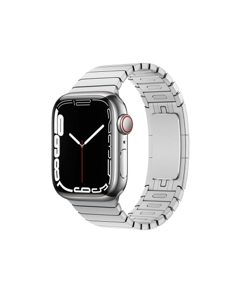 Refurbished Apple Watch Series 7 | 41mm | Stainless Steel Case Silver | Silver Link Bracelet | GPS | WiFi + 4G