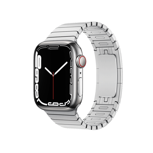 Refurbished Apple Watch Series 7 | 41mm | Stainless Steel Case Silver | Silver Link Bracelet | GPS | WiFi + 4G