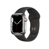 Refurbished Apple Watch Series 7 | 41mm | Stainless Steel Case Silver | Black Sport Band | GPS | WiFi + 4G