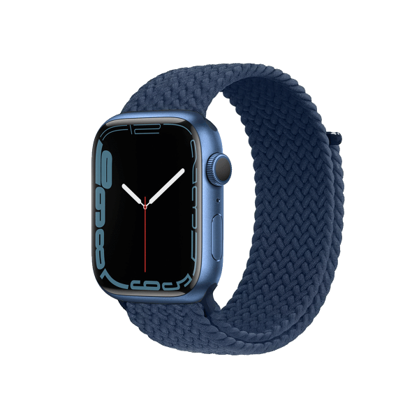 Refurbished Apple Watch Series 7 | 45mm | Aluminum Case Blue | Blue Braided Solo Loop | GPS | WiFi