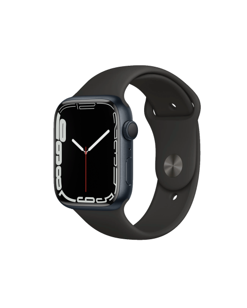 Refurbished Apple Watch Series 7 | 45mm | Aluminum Case Midnight Blue | Black Sport Band | GPS | WiFi