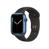 Refurbished Apple Watch Series 7 | 45mm | Aluminum Case Blue | Black Sport Band | GPS | WiFi + 4G