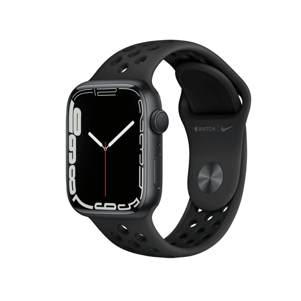 Refurbished Apple Watch Series 7 | 45mm | Aluminum Case Midnight Blue | Black Nike Sport Band | GPS | WiFi + 4G