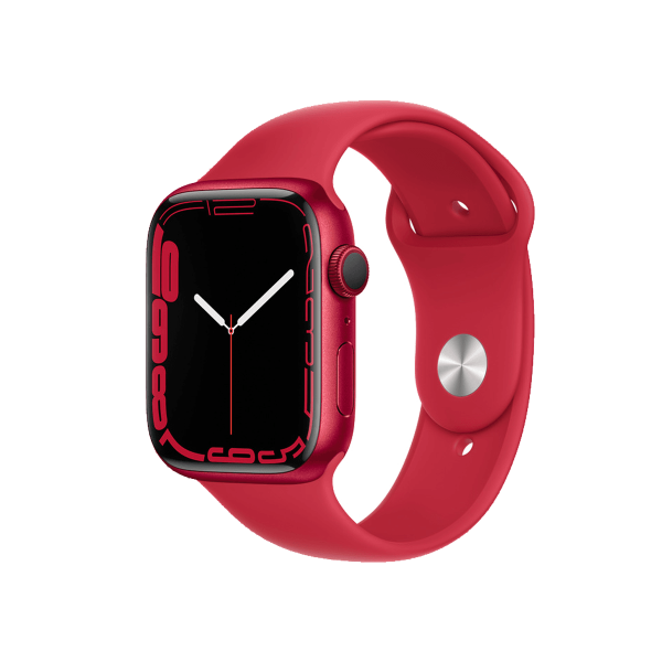 Refurbished Apple Watch Series 7 | 45mm | Aluminum Case Red | Red Sport Band | GPS | WiFi + 4G