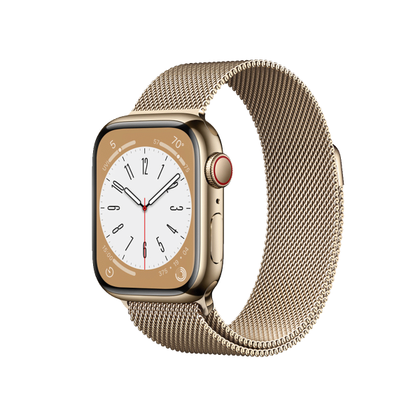 Apple Watch Series 7 | 45mm | Stainless Steel Case Gold | Gold Milanese Strap | GPS | WiFi + 4G