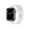 Refurbished Apple Watch Series 7 | 45mm | Stainless Steel Case Graphite | White Sport Band | GPS | WiFi + 4G