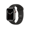 Refurbished Apple Watch Series 7 | 45mm | Stainless Steel Case Graphite | Black Sport Band | GPS | WiFi + 4G