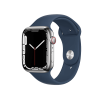 Refurbished Apple Watch Series 7 | 45mm | Stainless Steel Case Silver | Abyss Blue Sport Band | GPS | WiFi + 4G