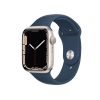 Refurbished Apple Watch Series 7 | 45mm | Aluminum Case Starlight White | Blue Sport Band | GPS | WiFi + 4G