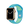 Refurbished Apple Watch Series 7 | 45mm | Titanium Case Gold | Chlorine Blue/Green Glow Nike sportband | GPS | WiFi + 4G