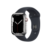Refurbished Apple Watch Series 7 | 45mm | Stainless Steel Case Silver | Midnight Blue Sport Band | GPS | WiFi + 4G