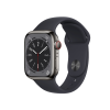 Refurbished Apple Watch Series 8 | 41mm | Stainless Steel Case Graphite | Midnight Blue Sport Band | GPS | WiFi + 4G
