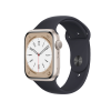 Refurbished Apple Watch Series 8 | 45mm | Aluminum Case Starlight White | Midnight Blue Sport Band | GPS | Wi-Fi + 4G