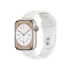 Refurbished Apple Watch Series 8 | 45mm | Aluminum Case Starlight White | White Sport Band | GPS | WiFi + 4G