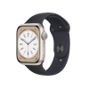Refurbished Apple Watch Series 8 | 41mm | Aluminum Case Starlight White | Black Sport Band | GPS | WiFi
