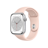 Refurbished Apple Watch Series 8 | 41mm | Aluminum Case Silver | Pink Sand Sport Band | GPS | WiFi + 4G