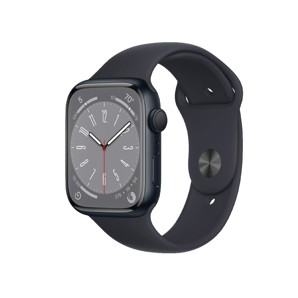 Refurbished Apple Watch Series 8 | 45mm | Aluminum Case Midnight Blue | Midnight Blue Sport Band | GPS | WiFi