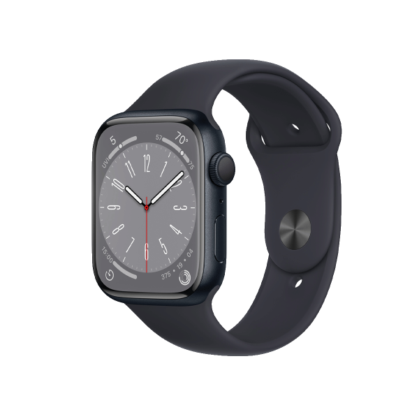 Refurbished Apple Watch Series 8 | 45mm | Aluminum Case Midnight Blue | Midnight Blue Sport Band | GPS | WiFi + 4G