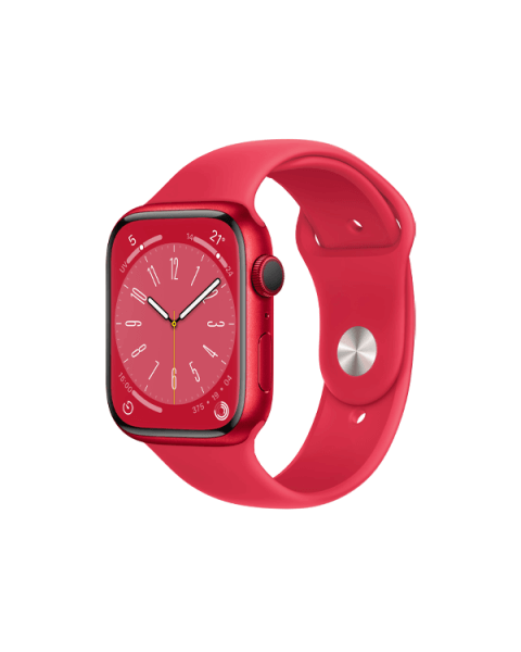 Refurbished Apple Watch Series 8 | 45mm | Aluminum Case Red | Red Sport Band | GPS | WiFi