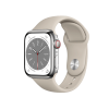 Refurbished Apple Watch Series 8 | 45mm | Stainless Steel Case Silver | Stone Sport Band | GPS | WiFi + 4G