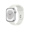 Refurbished Apple Watch Series 8 | 45mm | Aluminium Case Silver | White Sport Band | GPS | WiFi
