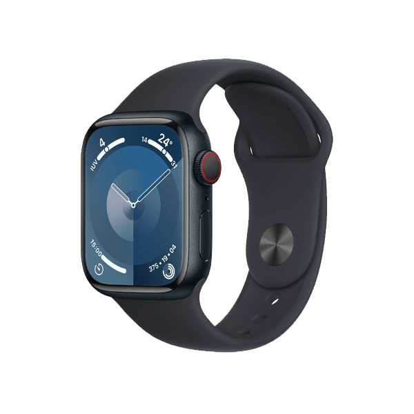 Refurbished Apple Watch Series 9 | 41mm | Aluminium Case Midnight | Midnight Sport Band S/M | GPS | WiFi + 4G