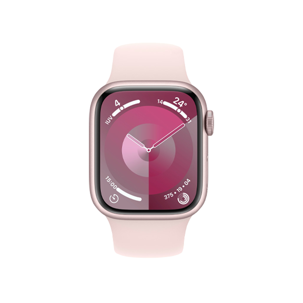 Refurbished Apple Watch Series 9 | 41mm | Aluminium Case Pink | Pink Sport Band M/L | GPS | WiFi