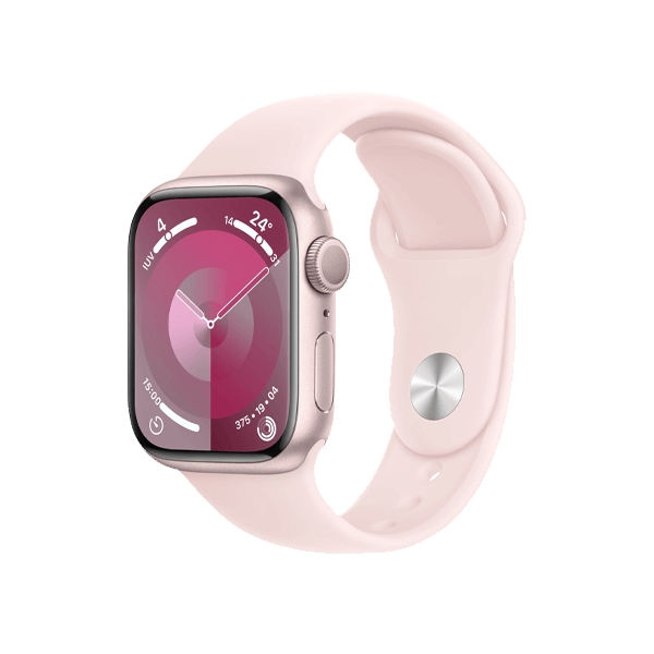 Refurbished Apple Watch Series 9 | 41mm | Aluminium Case Pink | Pink Sport Band M/L | GPS | WiFi