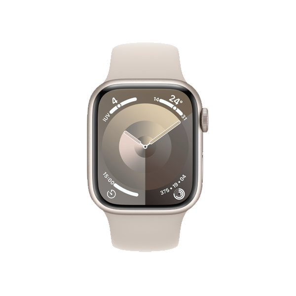 Refurbished Apple Watch Series 9 | 41mm | Aluminium Case Starlight | Starlight Sport Band M/L | GPS | WiFi + 4G