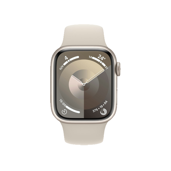 Refurbished Apple Watch Series 9 | 41mm | Aluminium Case Starlight | Starlight Sport Band M/L | GPS | WiFi