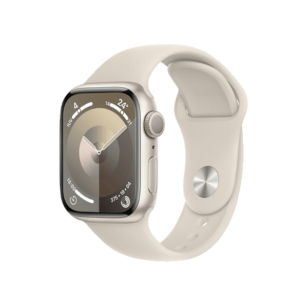 Refurbished Apple Watch Series 9 | 41mm | Aluminium Case Starlight | Starlight Sport Band M/L | GPS | WiFi